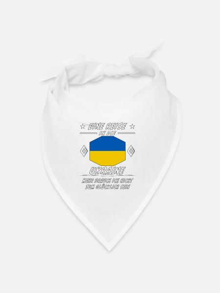 EINE REISE IN DIE UKRAINE - Bandana Dreieckstuch - Weiß