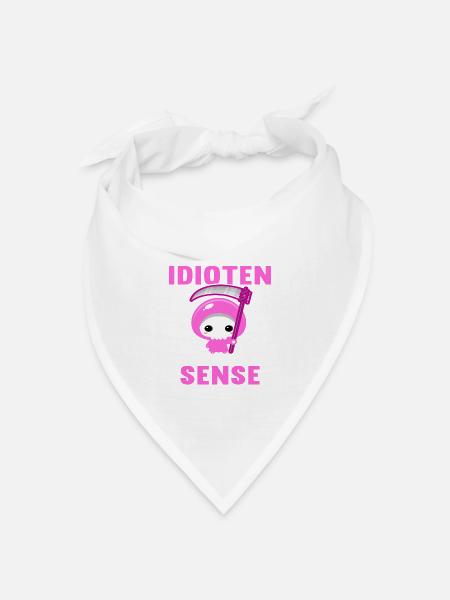 So viele Idioten nur eine Sense Ironie Sarkasmus - Bandana Dreieckstuch - Weiß