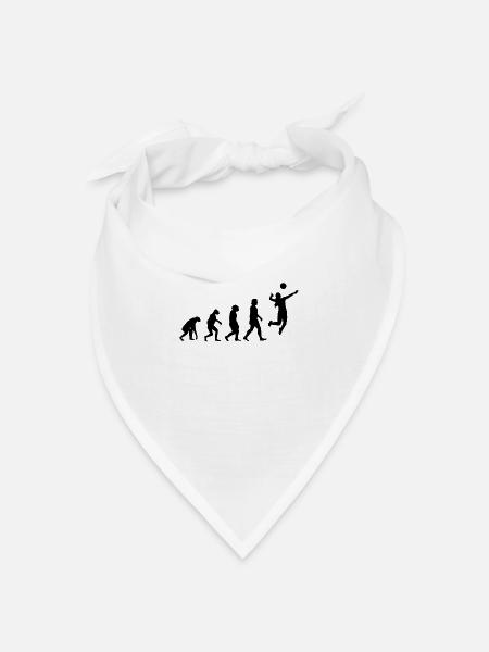 Volleyball Evolution Volleyballspieler - Bandana Dreieckstuch - Weiß