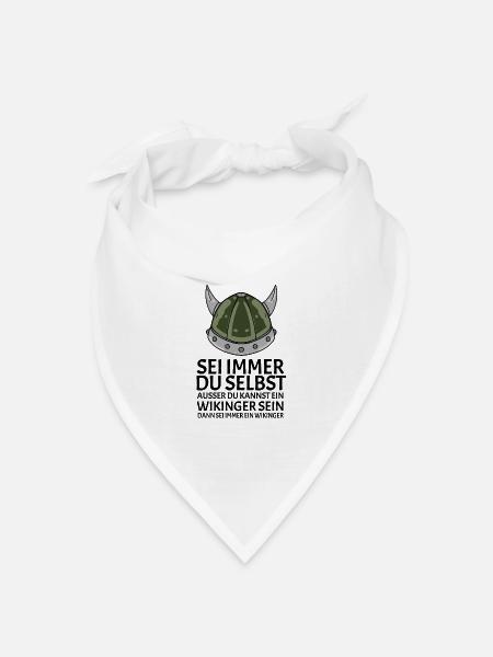 Wikinger Spruch - Bandana Dreieckstuch - Weiß
