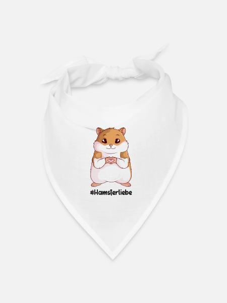 Hamster - Bandana Dreieckstuch - Weiß