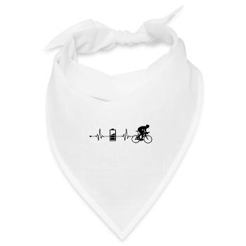 Fahrrad Geschenke Radfahrer Rad - Bandana Dreieckstuch - Weiß - Vorne