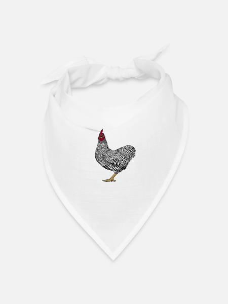 Amrock Huhn - Bandana Dreieckstuch - Weiß