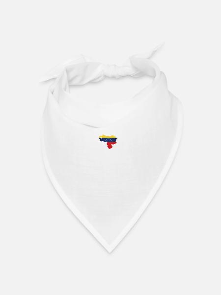 Venezuela Herzschlag Flagge Vintage Venezuela - Bandana Dreieckstuch - Weiß