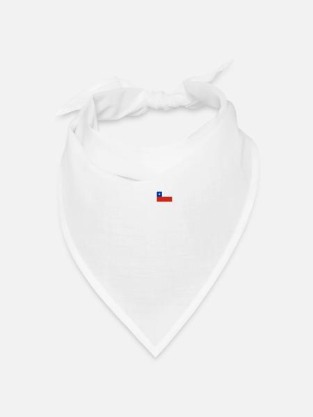 Chile Herzschlag Flagge Vintage Chile - Bandana Dreieckstuch - Weiß