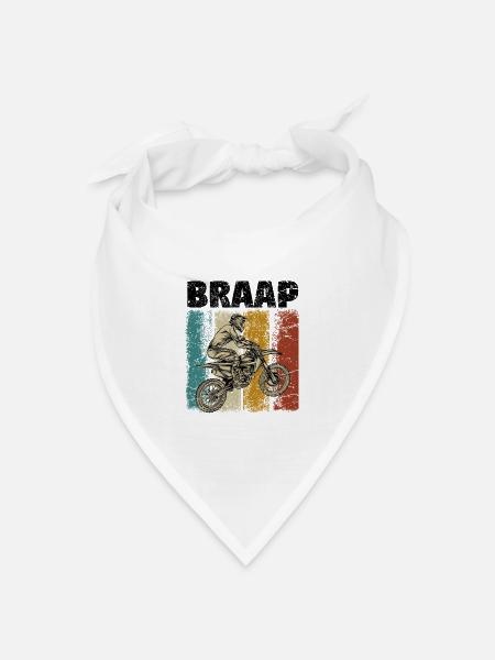 Motocross - Bandana Dreieckstuch - Weiß