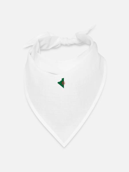 Algerien Herzschlag Flagge Vintage Algerien - Bandana Dreieckstuch - Weiß