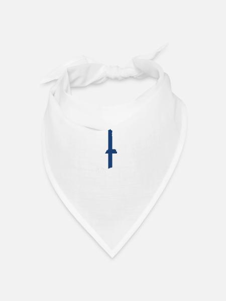 Finnland Herzschlag Flagge Vintage Finnland - Bandana Dreieckstuch - Weiß