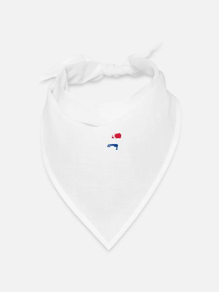 Niederlande Herzschlag Flagge Vintage Niederlande - Bandana Dreieckstuch - Weiß