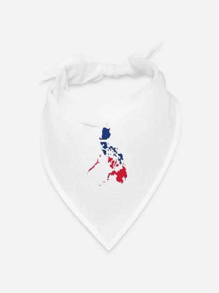 Philippinen Herzschlag Flagge Vintage Philippinen - Bandana Dreieckstuch - Weiß