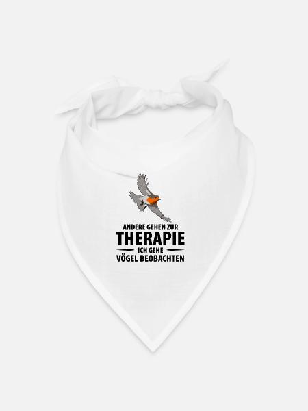 Vogelbeobachtung Vögel Beobachten Birding Vogel - Bandana Dreieckstuch - Weiß