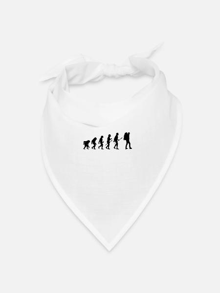 Wandern Wanderer Evolution - Bandana Dreieckstuch - Weiß