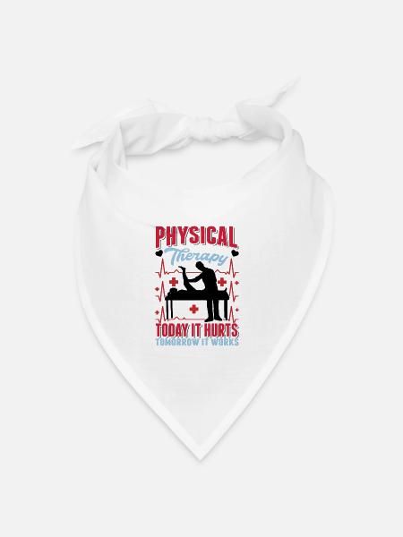 Physical Therapy Physiotherapeut Physiotherapie - Bandana Dreieckstuch - Weiß