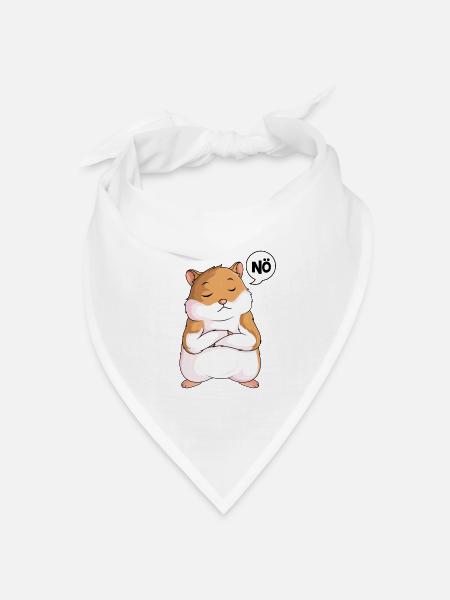 Hamster - Bandana Dreieckstuch - Weiß