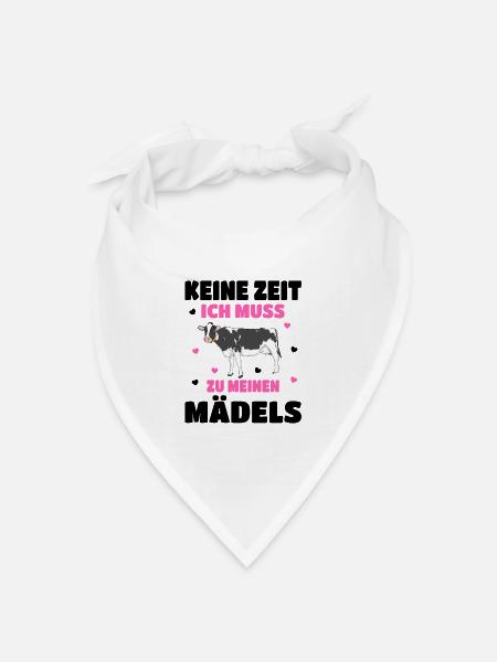 Kuh - Bandana Dreieckstuch - Weiß