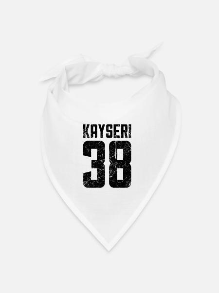 Kayseri 38 Türkei Turkiye Geschenk Urlaub TR Türk - Bandana Dreieckstuch - Weiß