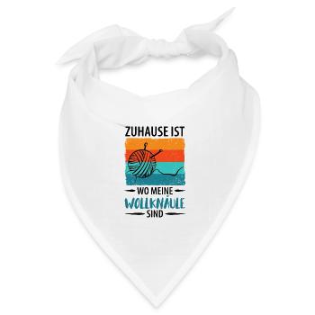 Wolle Stricken Wollknäuel - Bandana Dreieckstuch - Weiß - Vorne