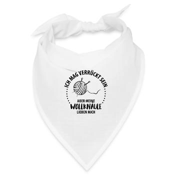 Wolle Stricken Wollknäuel - Bandana Dreieckstuch - Weiß - Vorne