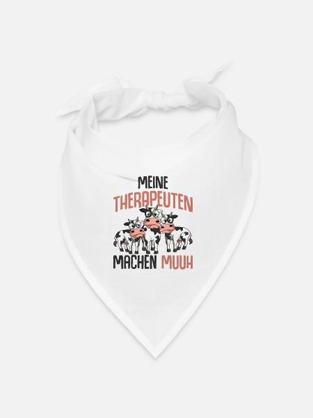 Kuh - Bandana Dreieckstuch - Weiß