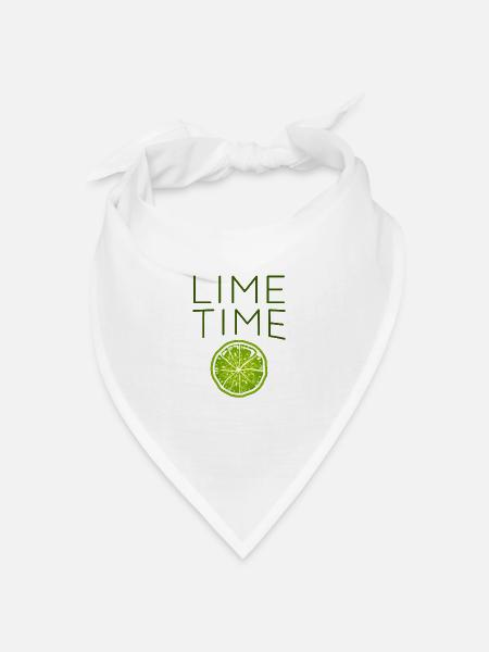 Limette - Bandana Dreieckstuch - Weiß
