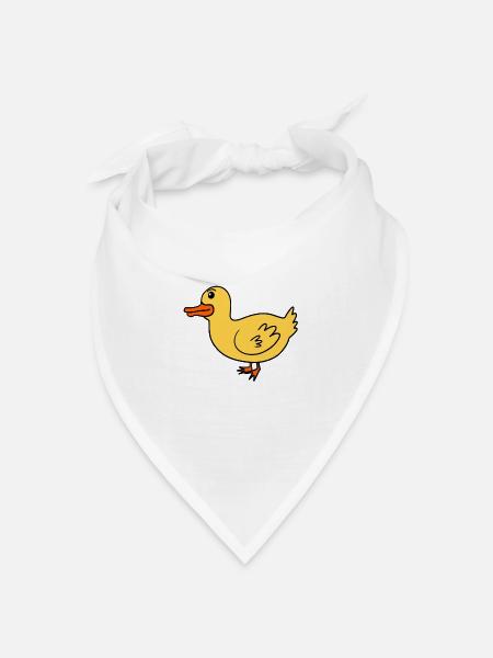 Ente - Bandana Dreieckstuch - Weiß