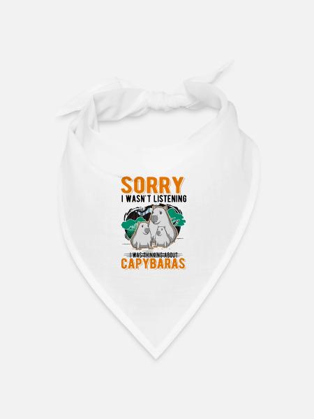 Capybara Wasserschwein Capibara - Bandana Dreieckstuch - Weiß
