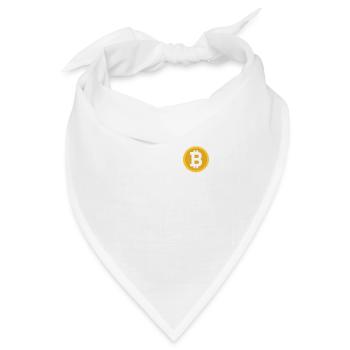 Bitcoin Herzschlag EKG Heartbeat Crypto Trade BTC - Bandana Dreieckstuch - Weiß - Vorne