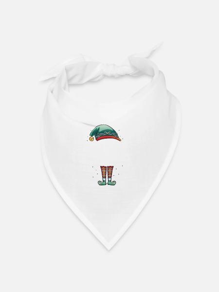 Weihnachten Partnerkostüm Durstige Elf Elfe Elfen - Bandana Dreieckstuch - Weiß