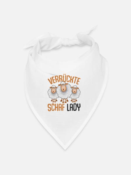 Schaf - Bandana Dreieckstuch - Weiß
