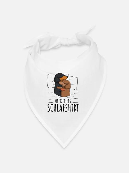 Dackel - Bandana Dreieckstuch - Weiß