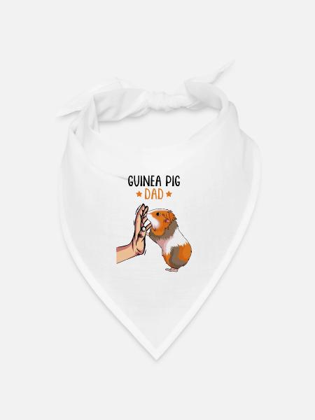 Meerschweinchen Papa Haustier - Bandana Dreieckstuch - Weiß