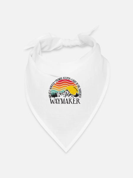 Waymaker & Christliche Kleidung - Bandana Dreieckstuch - Weiß