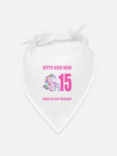 15 Jahre verheiratet lustig 15. Hochzeitstag - Bandana Dreieckstuch - Weiß
