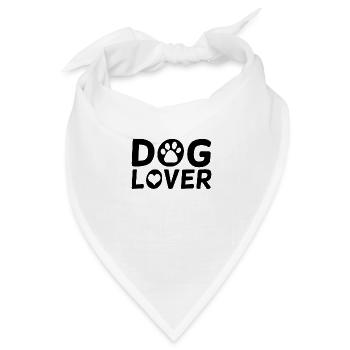 Dog Lover - Bandana Dreieckstuch - Weiß - Vorne