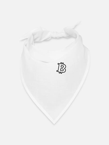 bitcoin - Bandana Dreieckstuch - Weiß