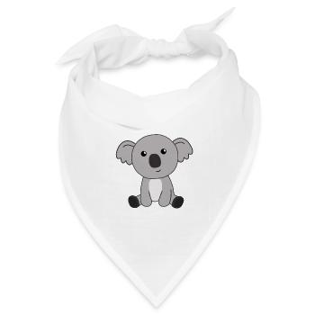 Koala süße Tiere für Kinder niedlich - Bandana Dreieckstuch - Weiß - Vorne