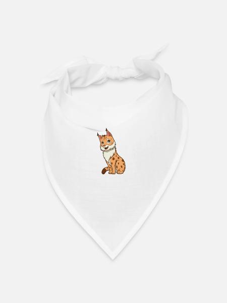 Kawaii Luchs - Bandana Dreieckstuch - Weiß
