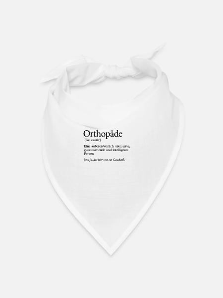 Orthopäde Gutaussehend Orthopädie - Bandana Dreieckstuch - Weiß