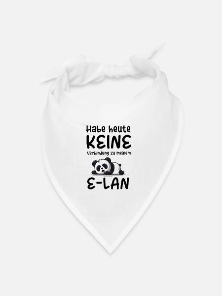 Habe Heute Keine Verbindung Zu Meinem E-Lan - Bandana Dreieckstuch - Weiß