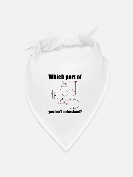 Aresti Symbol Kunstflugpilot Flugfiguren - Bandana Dreieckstuch - Weiß