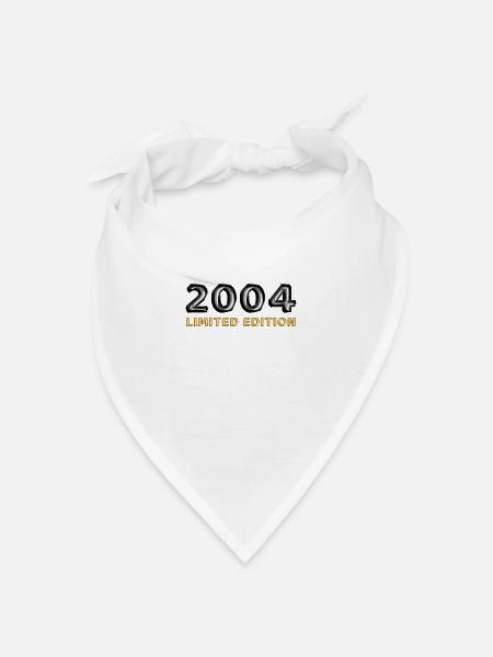 2004 Limited Edition Geburtstag Geschenk Frau Mann - Bandana Dreieckstuch - Weiß