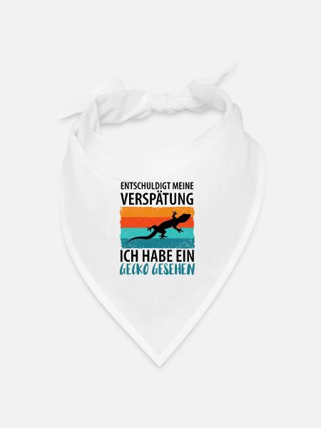 GECKO - Bandana Dreieckstuch - Weiß