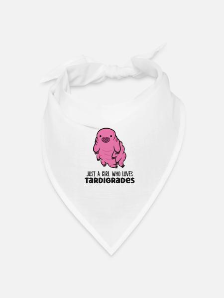 Nur ein Junge, der Tardigraden liebt Wasserbär - Bandana Dreieckstuch - Weiß