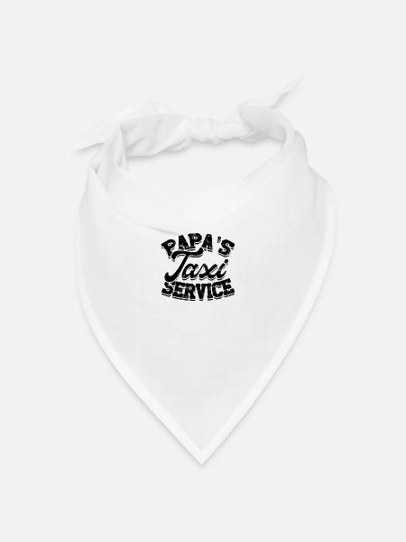 Papa's taxi service - Taxi Worker Service Driver - Bandana Dreieckstuch - Weiß