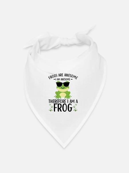 Frosch Liebhaber Kinder Frösche - Bandana Dreieckstuch - Weiß