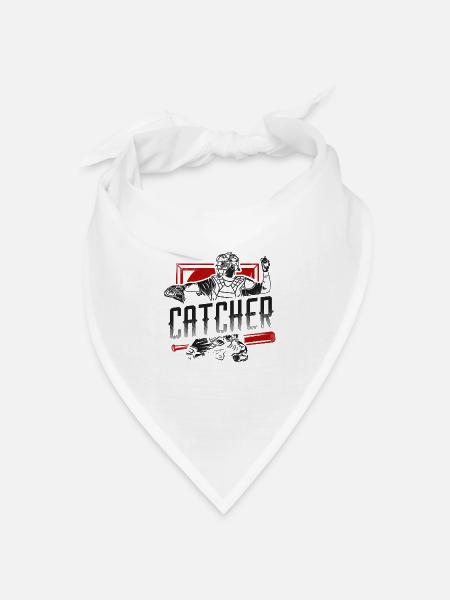 Baseball Fan Catcher Vintage - Bandana Dreieckstuch - Weiß