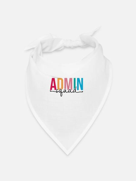 Admin Squad Verwaltungsassistent Admin Team - Bandana Dreieckstuch - Weiß