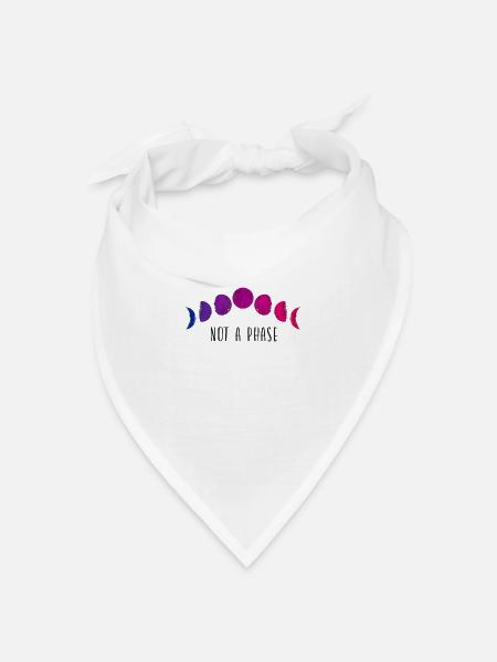 Bisexual Bi Pride Flag Moon Not A - Bandana Dreieckstuch - Weiß