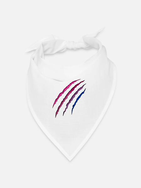 Bisexual Bi Pride Flag Scratch - Bandana Dreieckstuch - Weiß