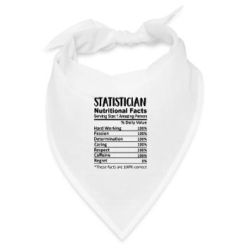Statistiker Nährwertangaben lustig - Bandana Dreieckstuch - Weiß - Vorne